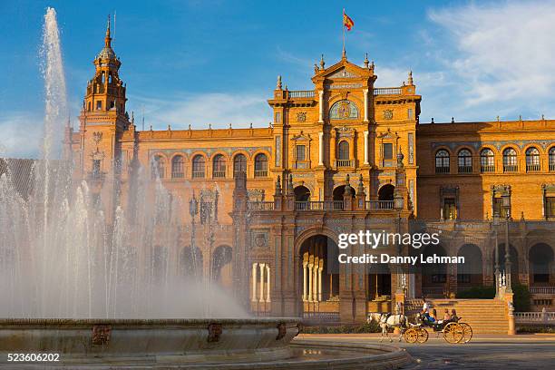 plaza de espana, seville - sevilla spain stock-fotos und bilder