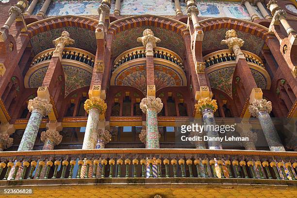 palau de la musica catalana concert hall, barcelona - musica stock pictures, royalty-free photos & images
