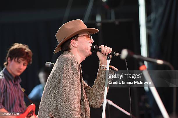 Musician Bradford Cox of Deerhunter performs onstage during day 2 of the 2016 Coachella Valley Music & Arts Festival Weekend 2 at the Empire Polo...
