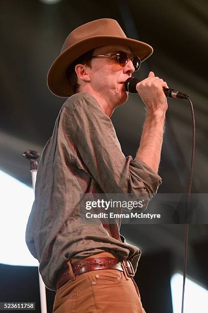 Musician Bradford Cox of Deerhunter performs onstage during day 2 of the 2016 Coachella Valley Music & Arts Festival Weekend 2 at the Empire Polo...