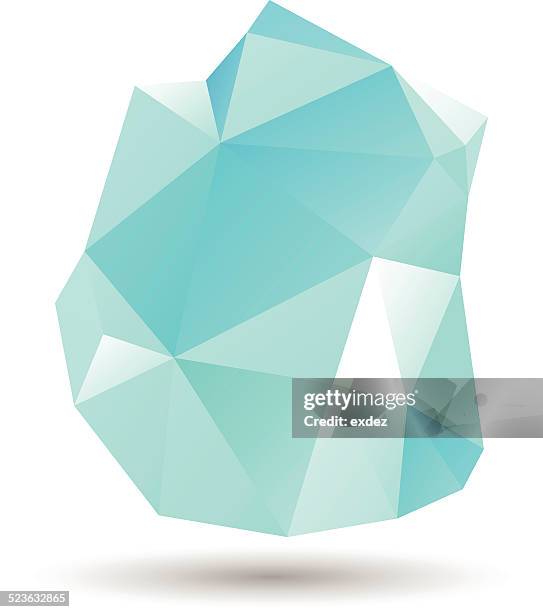 ice polygon - ruby gemstone stock illustrations