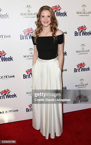 Actress Ashley Bell attends BritWeek's 10th Anniversary with a performance of "Muder, Lust and Madness" at the Wallis Annenberg Center for the...