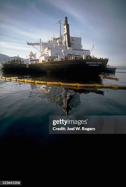 arco tanker spill near port angeles - oil slick stock pictures, royalty-free photos & images