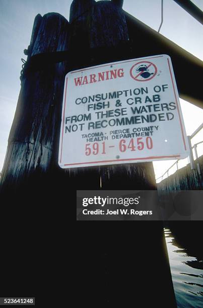 tacoma water warning sign - united states environmental protection agency 個照片及圖片檔