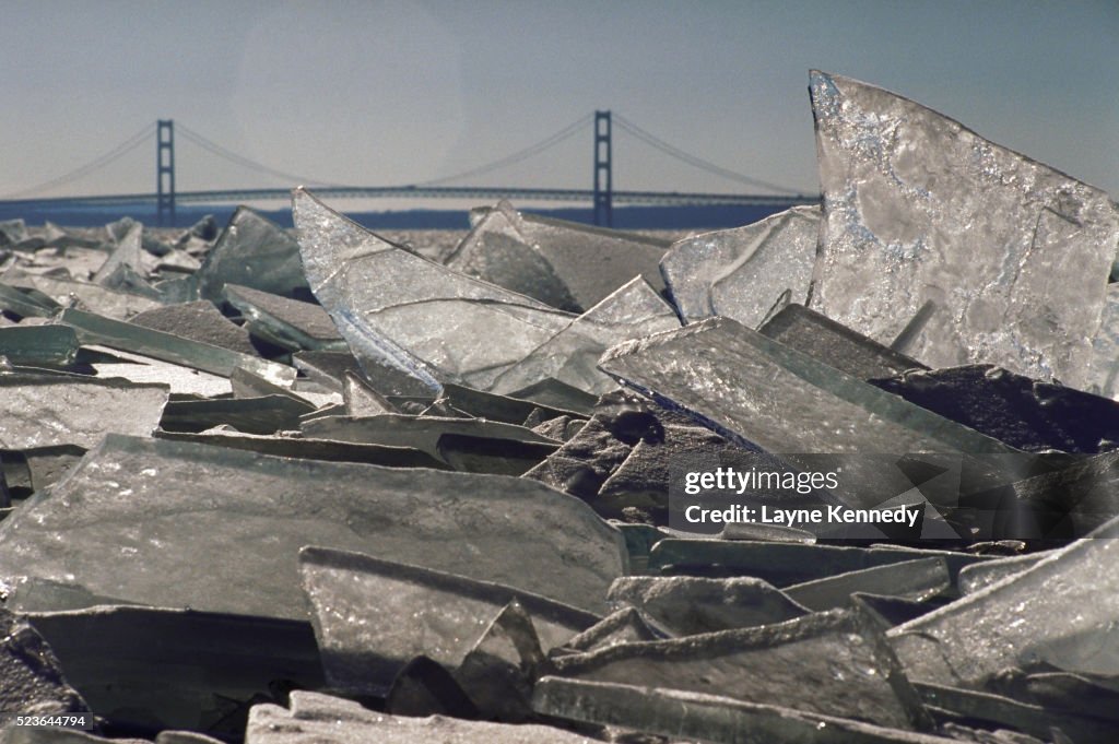 Ice Sheets on Mackinac Island