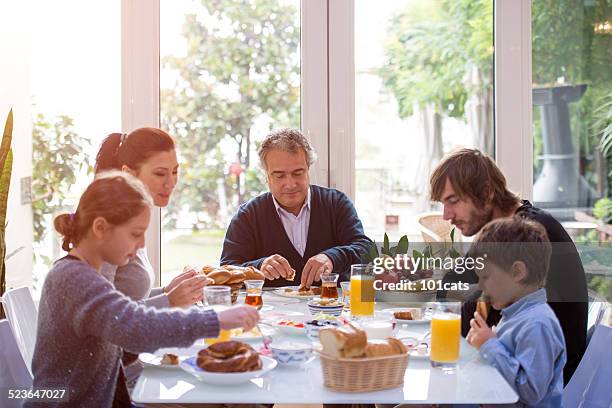family eating breakfast - turkish culture stock pictures, royalty-free photos & images