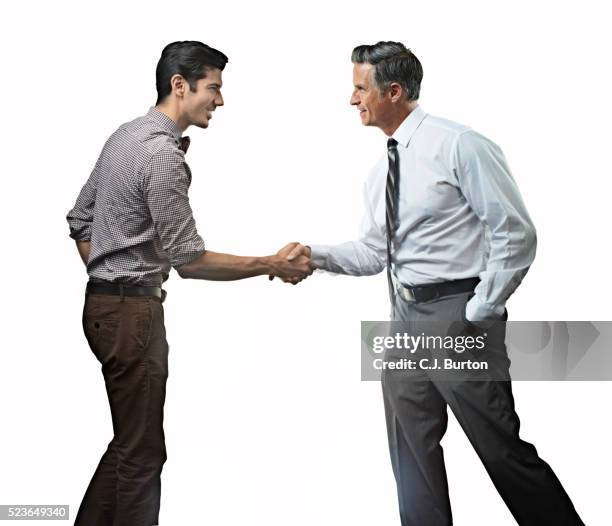 businessmen greeting each other - ceo white background stock pictures, royalty-free photos & images