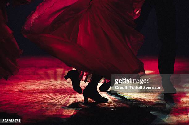 feet of flamenco dancers - flamenco dancing stock-fotos und bilder