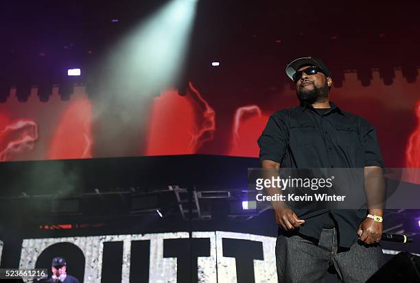 Recording artist MC Ren performs onstage during day 2 of the 2016 Coachella Valley Music & Arts Festival Weekend 2 at the Empire Polo Club on April...