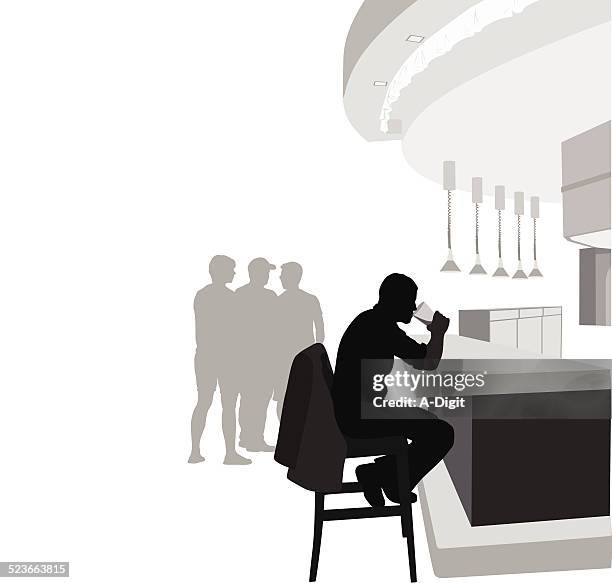 drinkingalone - drinking beer pub stock illustrations