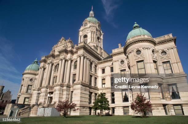 old vanderburgh county courthouse center - indiana stock pictures, royalty-free photos & images