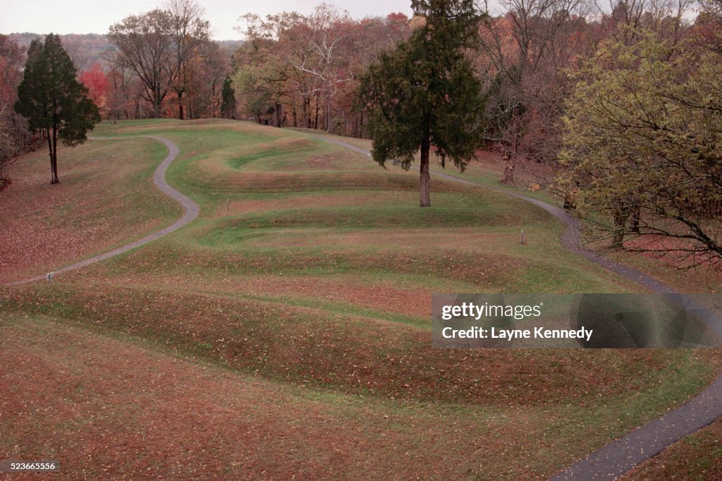 Curved Walking Trail Along Serpent Mound
