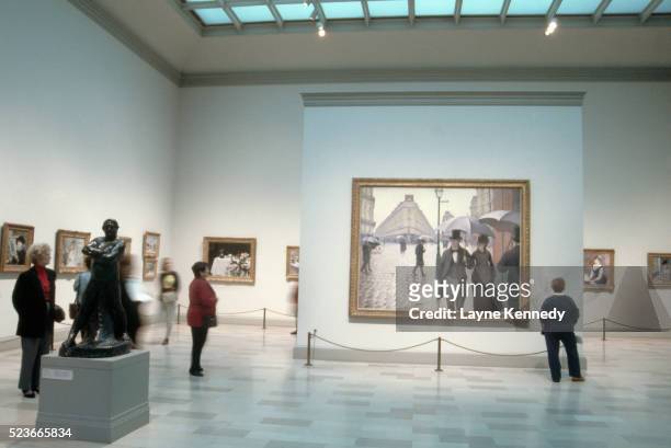 paintings at the chicago art institute - chicago art museum stock pictures, royalty-free photos & images