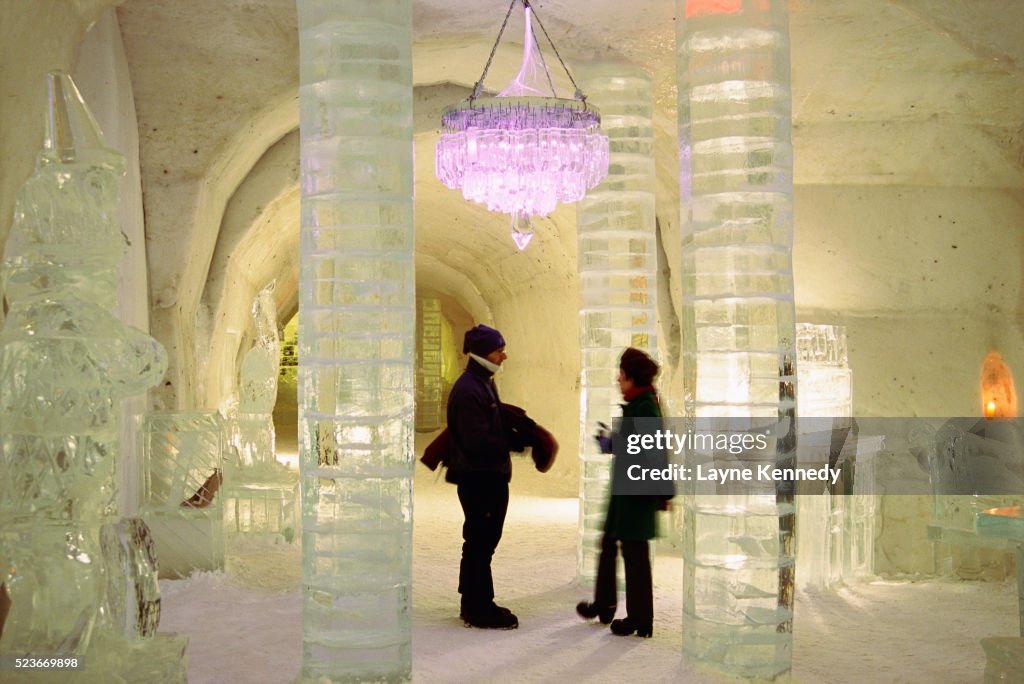 Lobby of Ice Hotel Glace