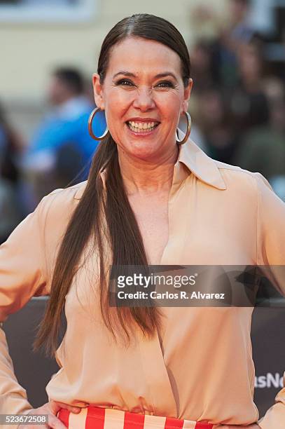 Spanish actress Mabel Lozano attends "La Punta del Iceberg" premiere at the Cervantes Theater during the 19th Malaga Film Festival 2016 Day 2 on...
