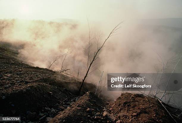 Environmental hazards in Centralia have been caused by seams of uncontrolled underground coal burning. The town of Centralia had to be evacuated...