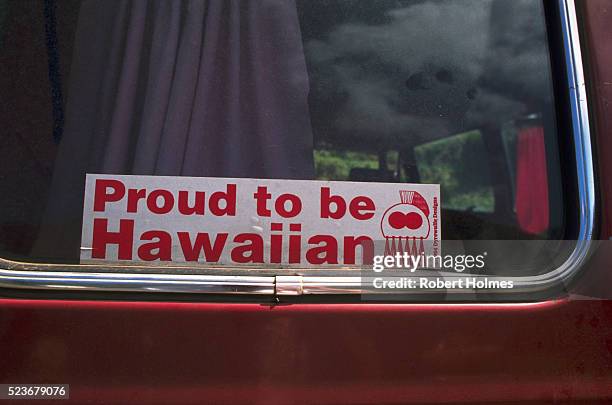 hawaiian bumper sticker - bumper sticker stock pictures, royalty-free photos & images