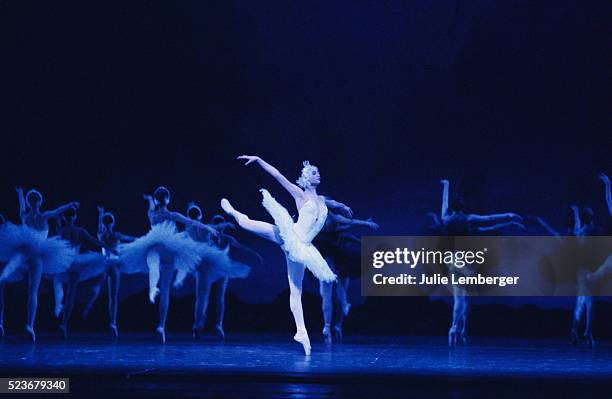 swan lake ballet performance - swan lake ballet costume stock pictures, royalty-free photos & images
