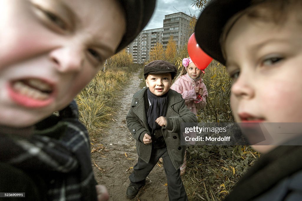 Protecting of little girlfriend