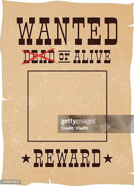 illustrazioni stock, clip art, cartoni animati e icone di tendenza di volevo vive o morte premio poster vintage - i want you