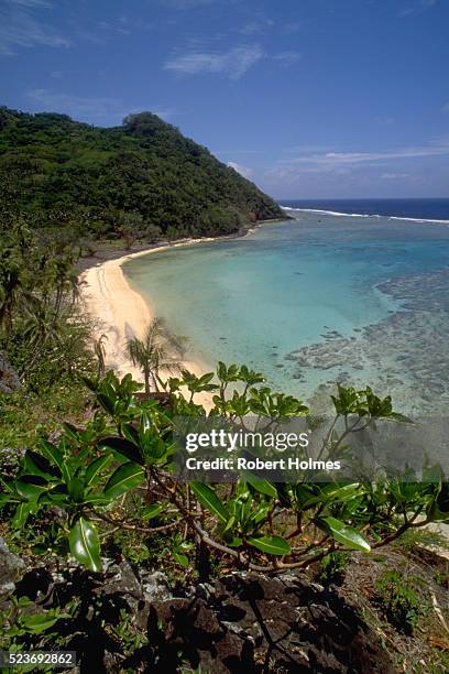 a fijian bay - wakaya island stock pictures, royalty-free photos & images