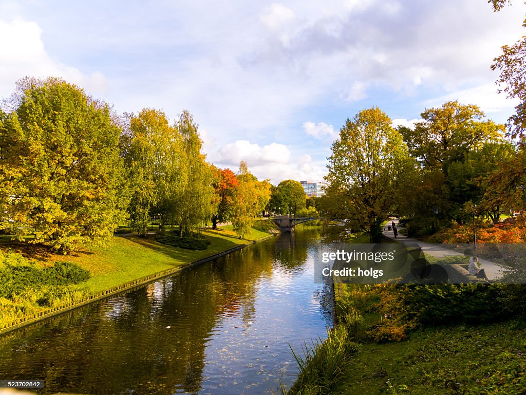 Canal in Riga, Latvia