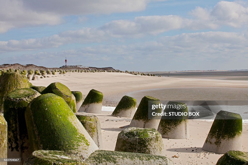 Breakwater on the beach Silth