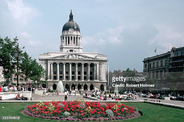council house and square in nottingham - nottingham stock pictures, royalty-free photos & images