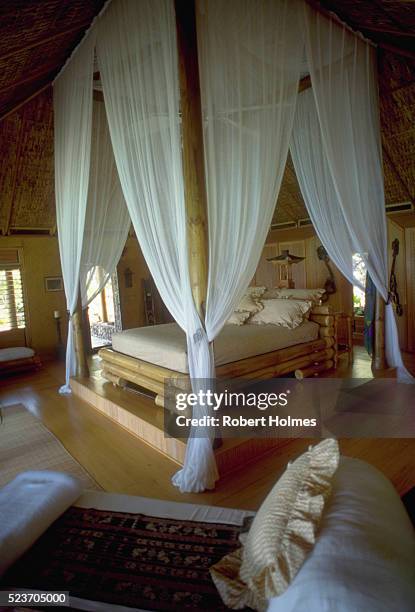 a bedroom - wakaya island stock pictures, royalty-free photos & images