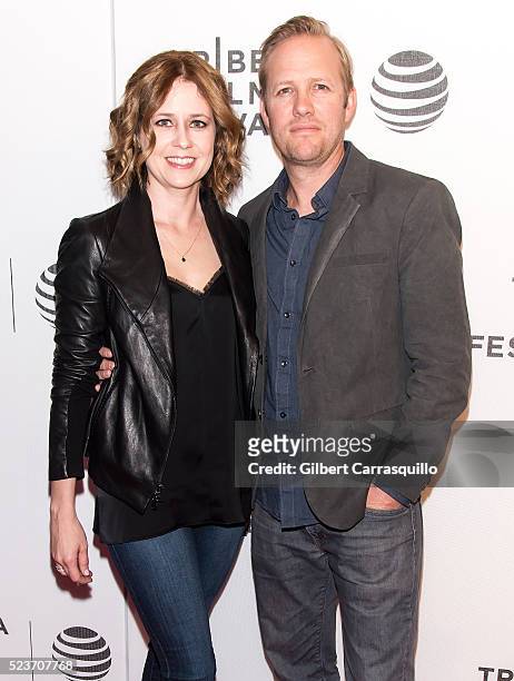 Actress Jenna Fischer and Director Lee Kirk attend 'Geezer' World Premiere during 2016 Tribeca Film Festival at Festival Hub on April 23, 2016 in New...