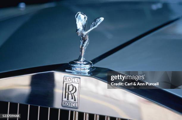 silver lady emblem on a rolls royce bonnet, monte carlo - hood ornament stock pictures, royalty-free photos & images