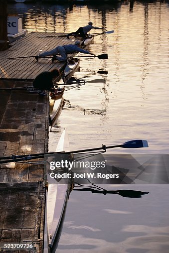Rudder Racing Shell Rowers Preparing Racing Shells High-Res Stock Photo - Getty Images