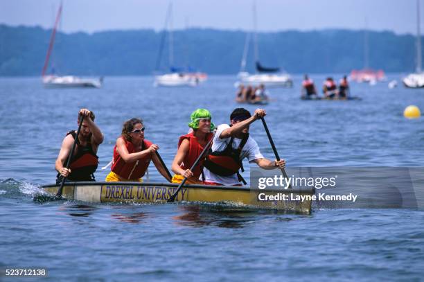 15th annual concrete canoe competition - lake mendota stock pictures, royalty-free photos & images