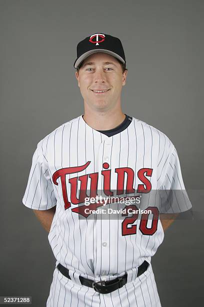 Lew Ford of the Minnesota Twins poses for a portrait during photo day at Hammond Stadium on February 28, 2005 in Ft. Myers, Florida.