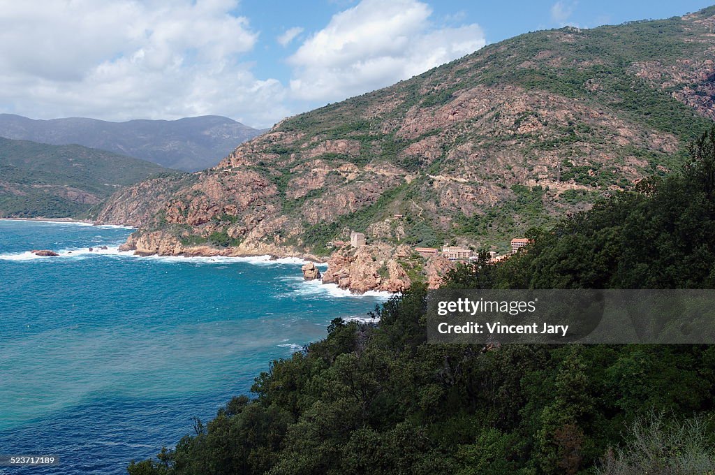 Corsica island coast seascape