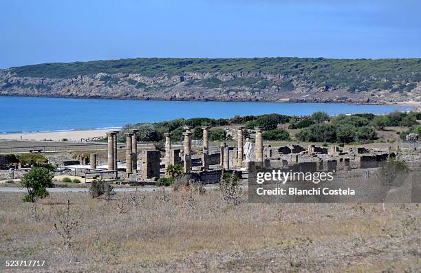 ruins of baelo claudia in cadiz,spain - baelo claudia stock-fotos und bilder