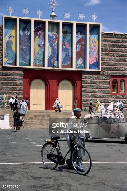 st. mariam orthodox cathedral - asmara eritrea stock pictures, royalty-free photos & images