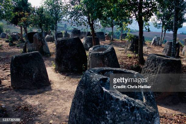 plain of jars site three in laos - plain of jars stock pictures, royalty-free photos & images