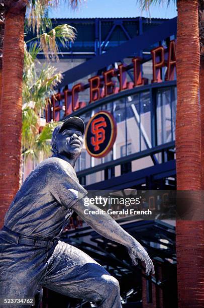 detail of willie mays by william behrends - san francisco art institute stock pictures, royalty-free photos & images