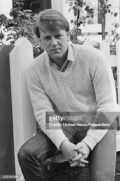 English actor Ray Winstone posed on location during filming of the television series Fox on 8th October 1979.