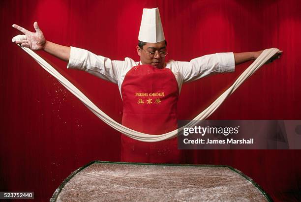 hong kong noodle chef - dough stock pictures, royalty-free photos & images
