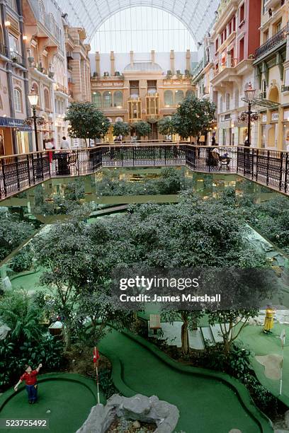 miniature golf course in mall - edmonton fotografías e imágenes de stock