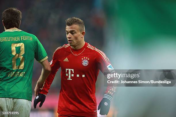 Bayern-Spieler Xherdan Shaqiri in Aktion beim Bundesligaspiel FC Bayern Muenchen gegen die SpVgg Greuther Fuerth am 19. Januar, 2013 in der...