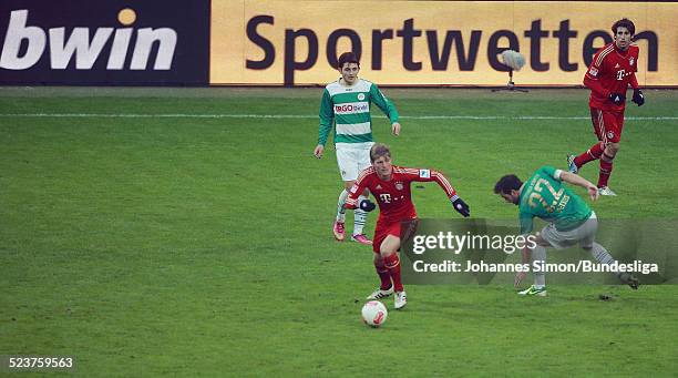 Bayern-Spieler Toni Kroos in Aktion beim Bundesligaspiel FC Bayern Muenchen gegen die SpVgg Greuther Fuerth am 19. Januar, 2013 in der Allianz-Arena...