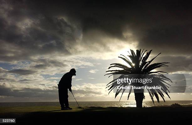 General view of a golfer putting during the first round of The Algarve Open De Portugal held at the Vale De Lobo Golf Club, in Faro, Portugal....