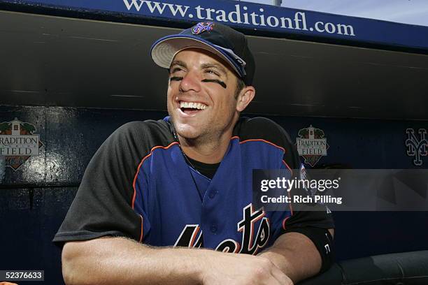 David Wright of the New York Mets before the Spring Training game against the Washington Nationals at Tradition Stadium on March 6, 2005 in Port St....