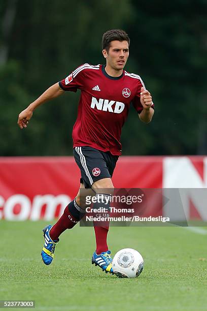 Sebastian Gaertner in action during 1.FC Nuernberg Media Day for DFL on July 11, 2013 in Nuremberg, Germany.