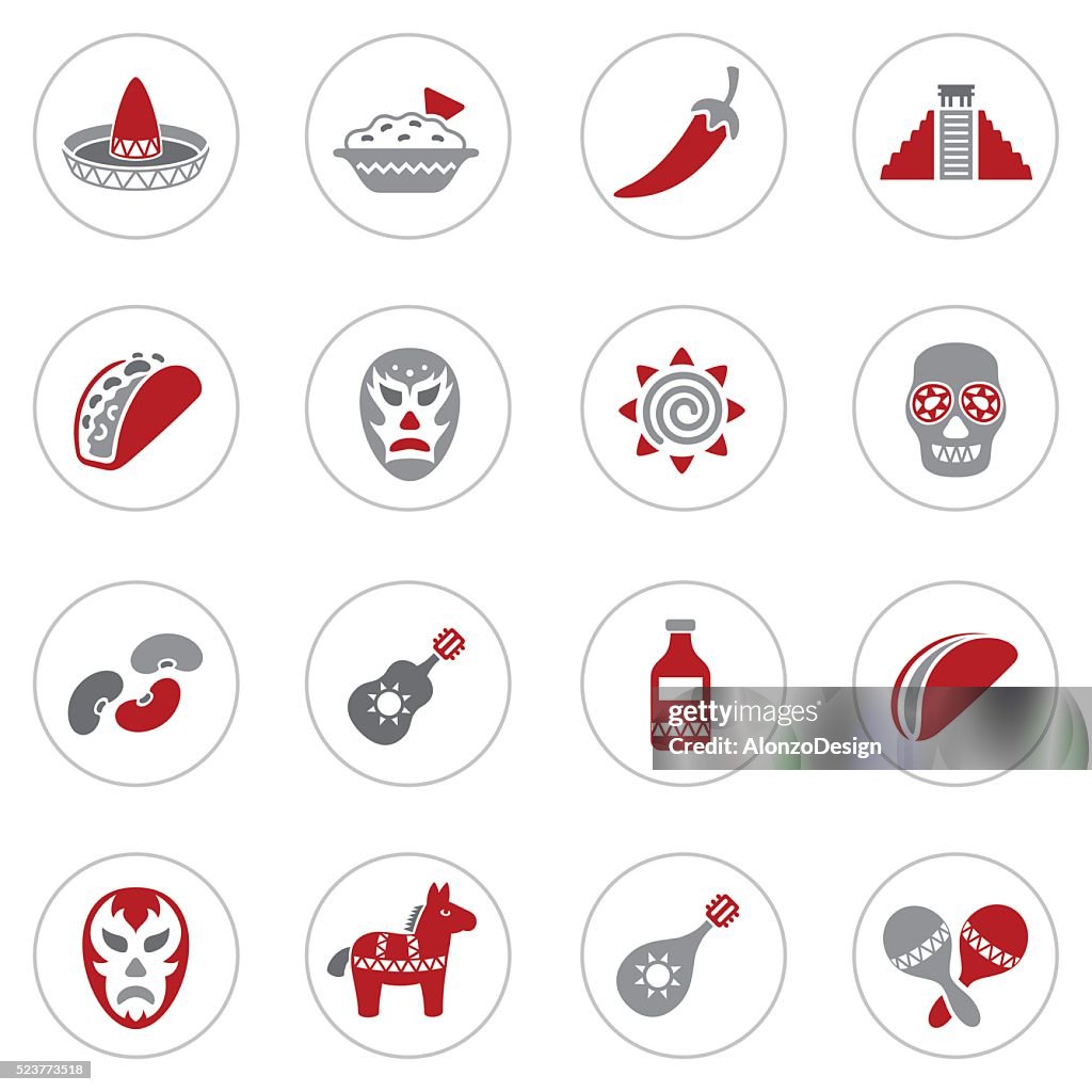 Mexikanische Icon-Set