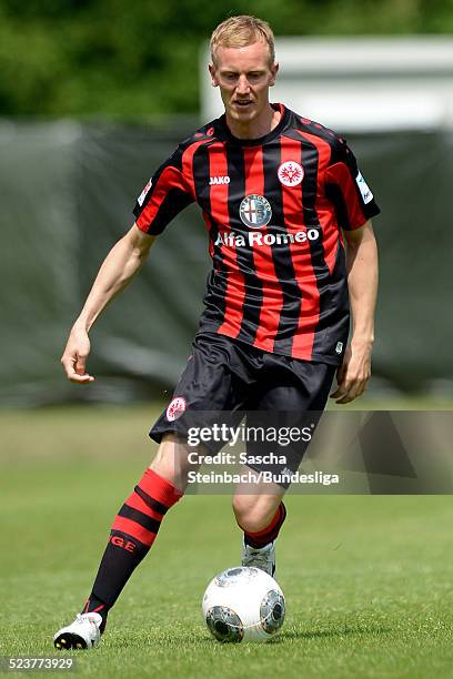 Jan Rosenthal in action during Eintracht Frankfurt Media Day for DFL on July 12, 2013 in Frankfurt am Main, Germany.