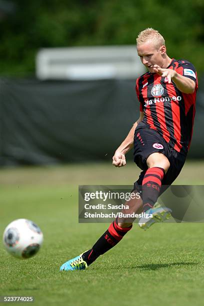 Sebastian Rode in action during Eintracht Frankfurt Media Day for DFL on July 12, 2013 in Frankfurt am Main, Germany.